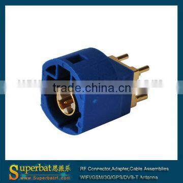 Fakra Connector PCB mount Straight 4 Contact pin for Blue GPS