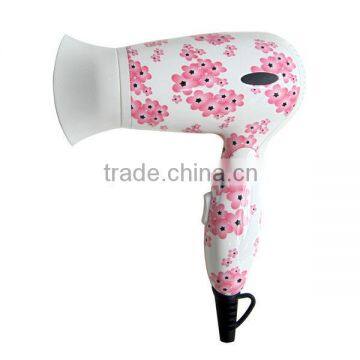 ionic travel folding hair dryer with comb with DC motor & over heat protection