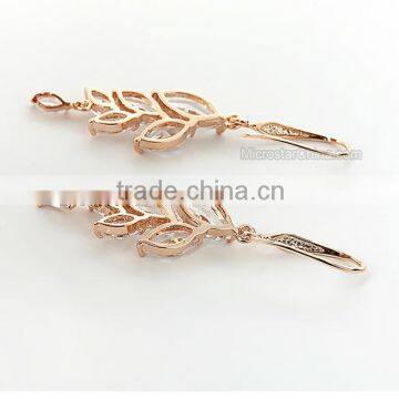Fashion 18K Gold Diamond Wedding Earring photo-4