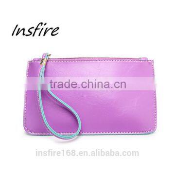 Fashion wholesale bag woman Soft PU leather clutch purse