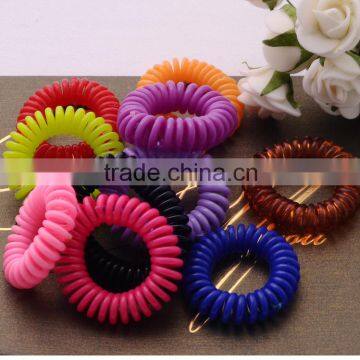 >>>2016 Top Selling Cheap Fashion Kids Plastic Telephone Wire Hair Ropes/ photo-3