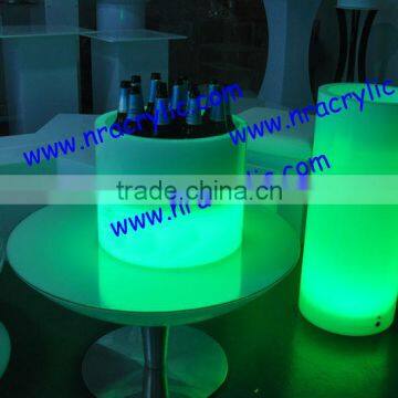 shagnhai nightclub party use pub acrylic LED plastic floral ice bucket cooler outdoors