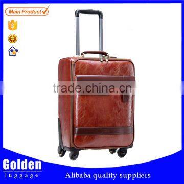 2015 Hot Selling PU Travel Luggage Spinner Trolley Luggage Bag With Removable Wheels photo-3