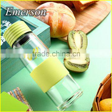 Silicone Cover glass juice cup Super Seal outdoor using juice seal sport juice glass cup