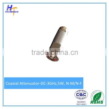 RF 5W coaxial attenuator 50ohms fixed attenuator DC-3GHz N Connector