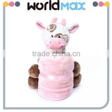 New Designed OEM Service Dairy Cow Plush Baby Blanket