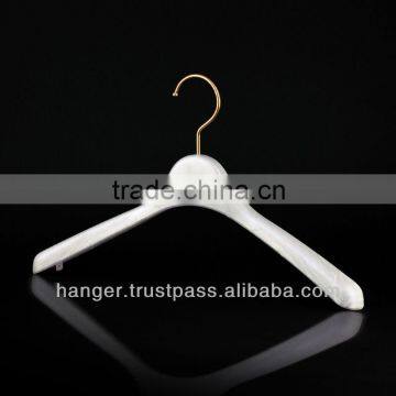 Pale Pink Marbled Plastic Jacket Hanger for Bathroom Accessory