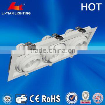 20w 30w 40w 60w 90w adjustable recessed rectangle led grille light