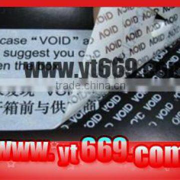 Custom Printed VOID Tamper Evident Stickers