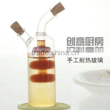 Elegant design glass oil& vinegar bottle