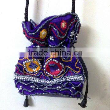 Best Deal !!! Wedding Favor Beautiful Gift Jewelry Packing hand embroidered Ethnic Satin Pouch Bag