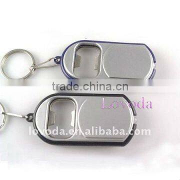 bottle opener led keychain light for promotion JLP-013