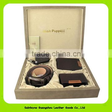 16013 High grade leather boxed business gift set for men