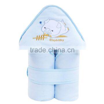 Fashion Animal Appilque 100 Cotton Long Baby Hooded Sweater Coat With Chenille photo-2