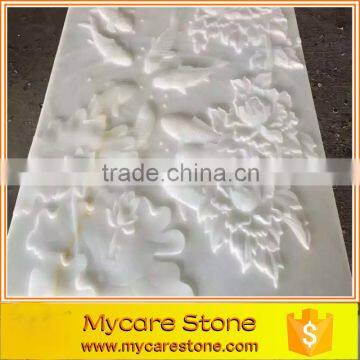 Luxury Natural white onyx mural carving