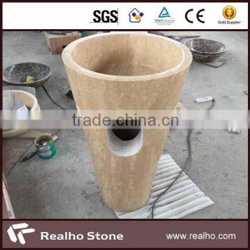 Beige Travertine Free Standing Hand Basin photo-2