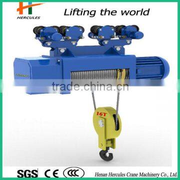 High capacity 16ton 20ton 32ton double speed remote control electric Hoist