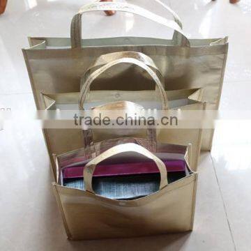 metallic conference bags Non woven Shopper Bags, lamination Metallic bag