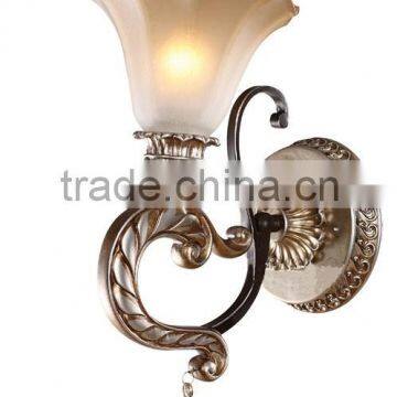 new arrival hot selling in Kazakhstan hotel style wall lamps with glass flower shape lamp shade