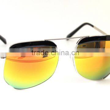 2015 wholesale customer cheap mirror lens metal sunglasses