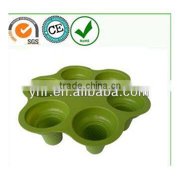 high quality silicone cupcake pan with 6 cups