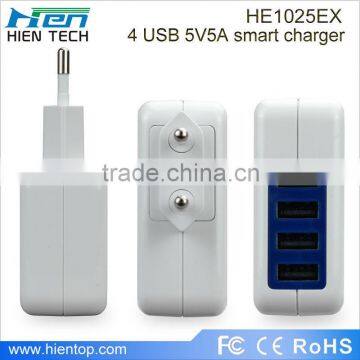 5V5A 4 USB charger for both IOS and Android USB devices charging