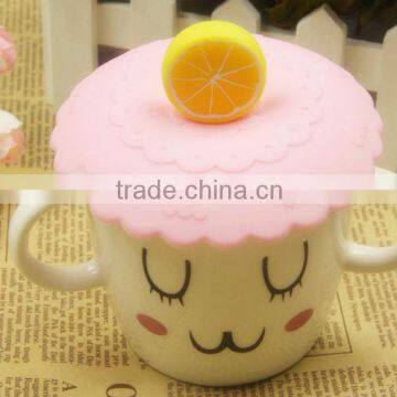 Hot Sales Fruit/animal Decoration Silicone Cup Lid photo-3