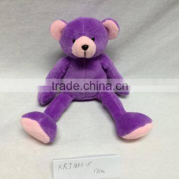 High quality plush purple bear toy