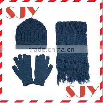 Knitted women winter wholesale hat and scarf sets