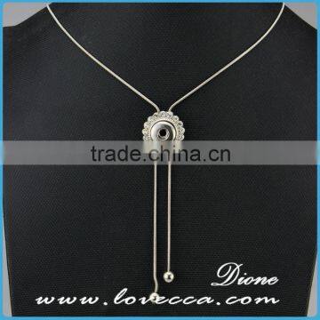 Cheap price wholesale long snap button women necklace Europe hot product