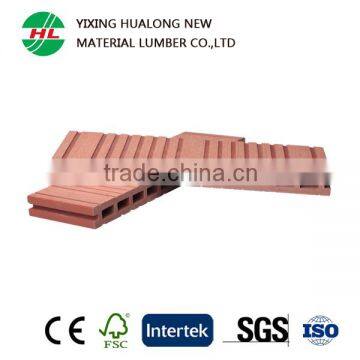 295*24mm Hollow WPC Wood Plastic Composite Decking for Outdoor Landscape