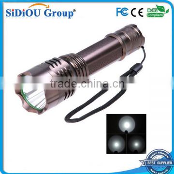 led rechargeable aluminum led+flashlight