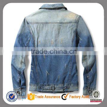 Custom Vegan Metal Buttons Wholesale Cheap Denim Jacket Men