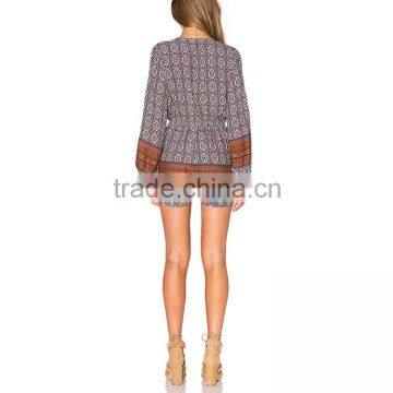 Fashion New Design Playsuits Woman Casual Vintage Print Jumpsuits photo-4