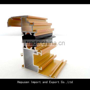 Thermal Insulated wood grain aluminium extruded profile