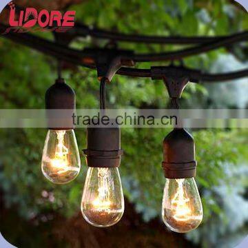 S14 E26 Incandescent bulb string lights commercial lighting outdoor patio lights