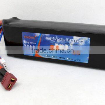 CNDHD 14.8V 30C 5000MAH 4S 5C Lipo Battery Pack High Power for FPV RC Aircraft Multicopter Drone Helicopter