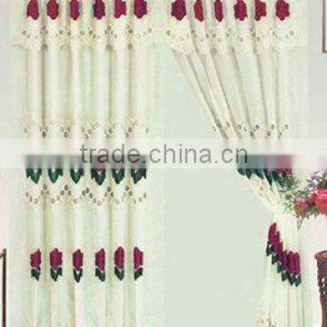 Polyester Embroidered Curtain with Lining