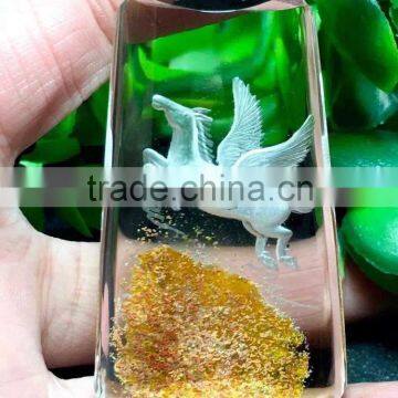 charming Round Clear Crystal Running Horse for sale