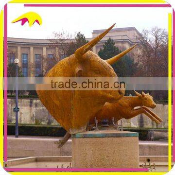 KANO1084 Attractive Decoration Realistic Handmade Bull Head Sculpture