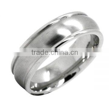 Wholesale Brush With Polish Edges Cobalt Ring