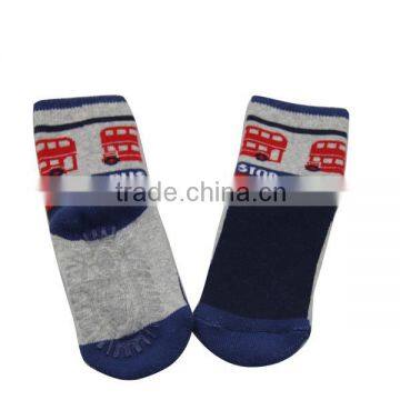 GSBT-18 Bulk Custom Jacquard Tube Full Terry Socks Baby Socks With Silicone Sole