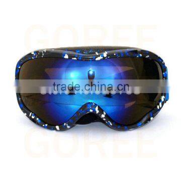 Dual Lenses Ski goggles Snowboard Skate Goggles Motorcycle Off-Road Cycling Blue Lenses Goggle Glasses Eyewear