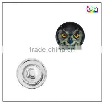 Custom Fashion Alloy Owl Shape Snap Button