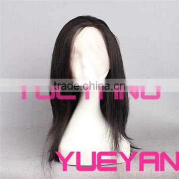 50cm long high quality middle part black lace front wigs