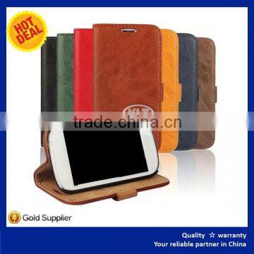 KLT one window Cell phone case leather flip case for sony xperia t2 ultra