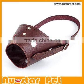 Comfortable Breathing Leather Pet Muzzle, Custom Dog Mouth Mask, Mouth Cover photo-4