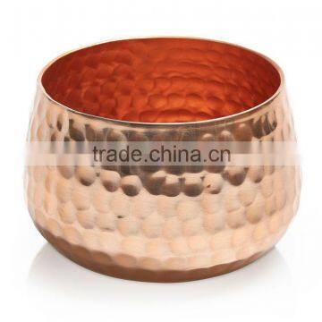 Hammered Oval shape Iron Votive in Copper Finish