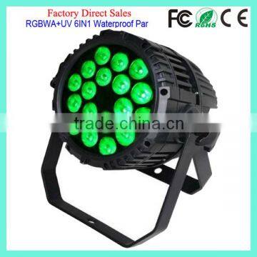 18*18Watt Blizzard Light DMX Wash Tough Par Hexa IP65 Rated 18*18W RGBWAUV 6IN1 Outdoor Rainproof Waterproof LED Par Can Light photo-3