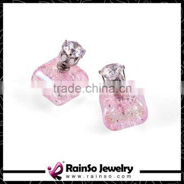 Girls Perfume Bottle Double Sided Stud Earrings 4Colors photo-3